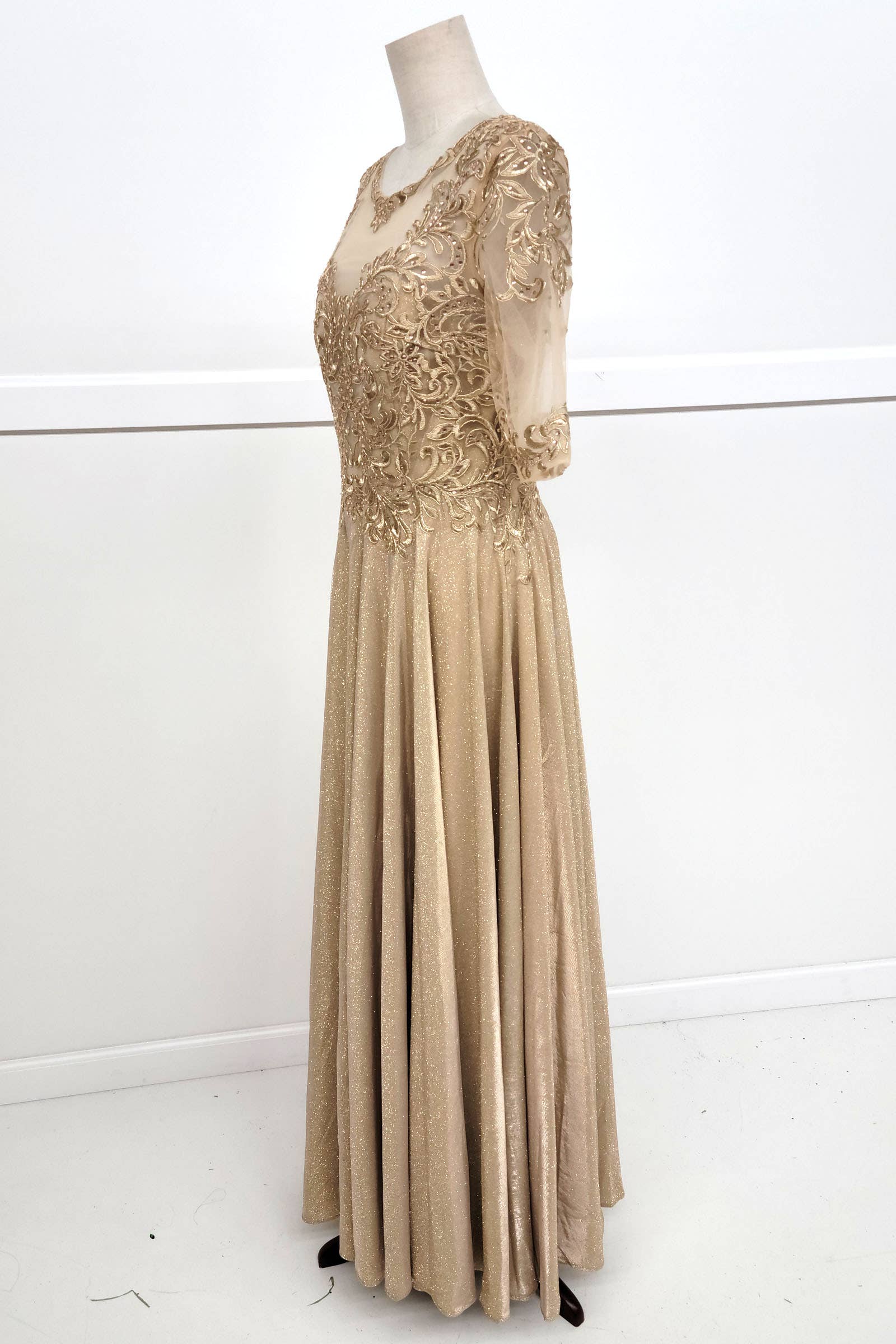 Chicas - Vendita all'ingrosso Vestito - Donna - Abito lungo Missy con maniche 3/4 e tasche J006-S-4XL12