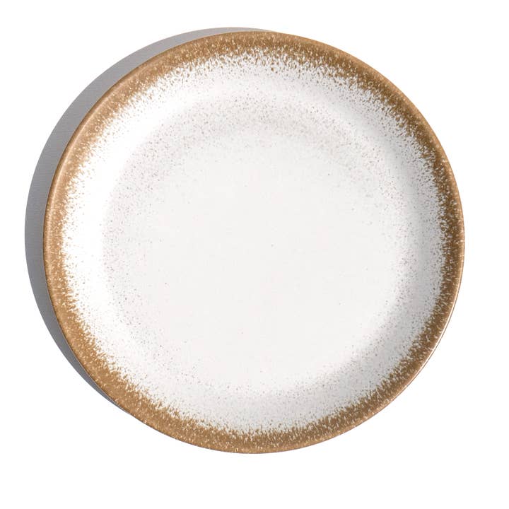 White Carmel Reactive Salad Plate (MERGE) , 8.5". 50% off for wholesale on Faire0