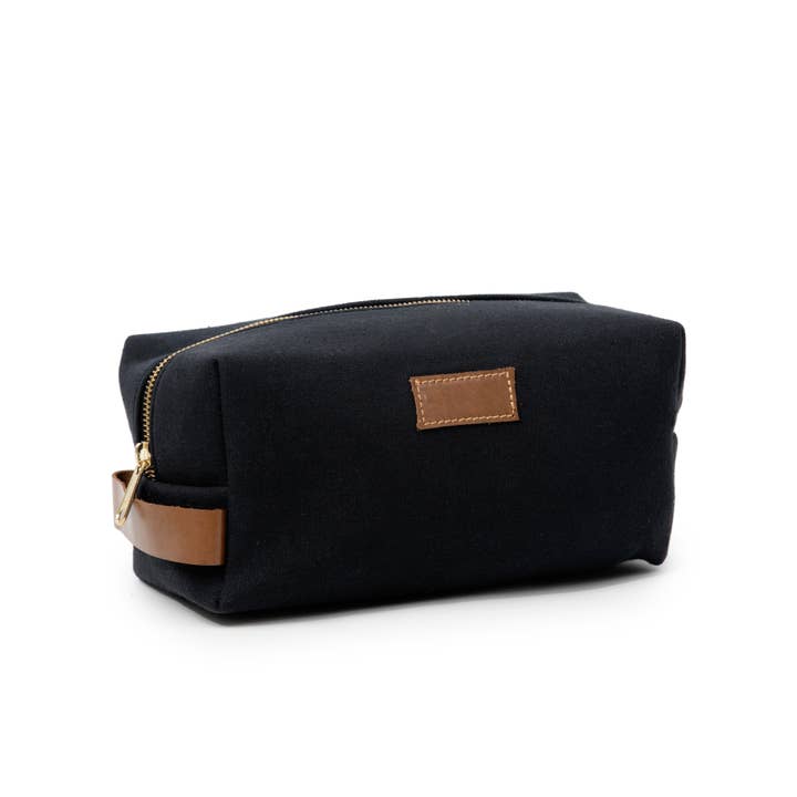 House of cotton – Großhandel Kosmetiktasche – Unisex – Canvas-Reisetasche – Robuste Baumwolltasche für Toilettenartikel & Pflege - Schwarz4