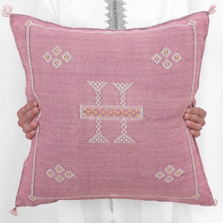 Simply Moroccan - Wholesale Throw Pillow Cover - Handwoven Moroccan Cactus Silk Pillows