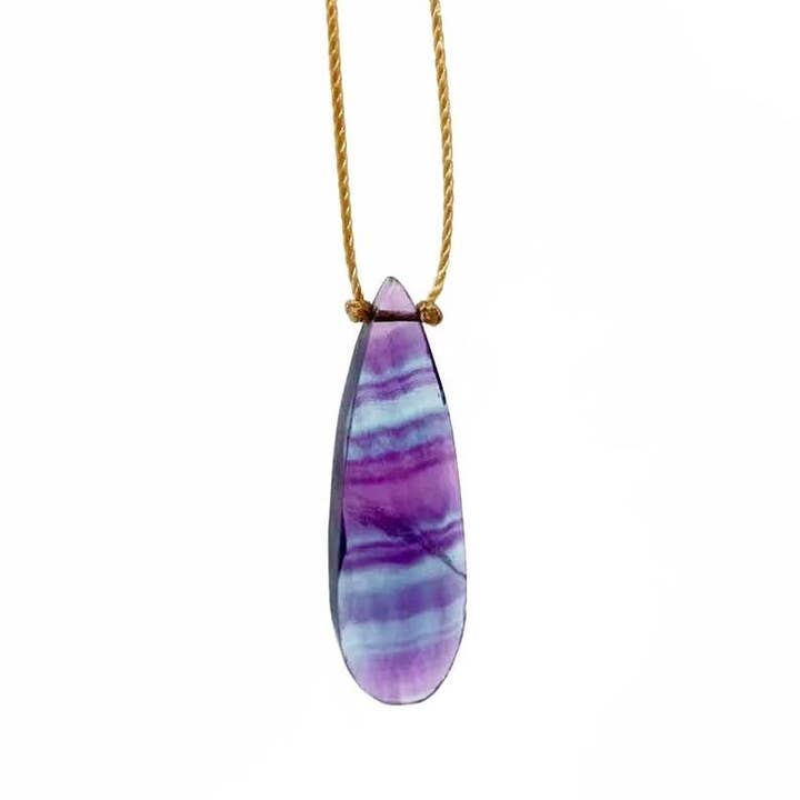 Fluorite Teardrop Necklace for wholesale by Merelani Designs
