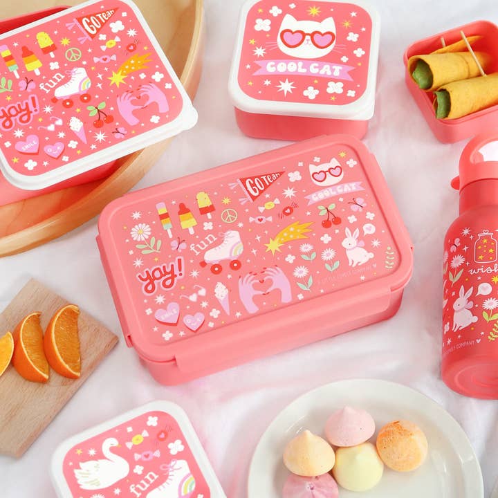 A Little Lovely Company - Vente Sac/boîte repas – enfant - Boîte à lunch Bento : Fun