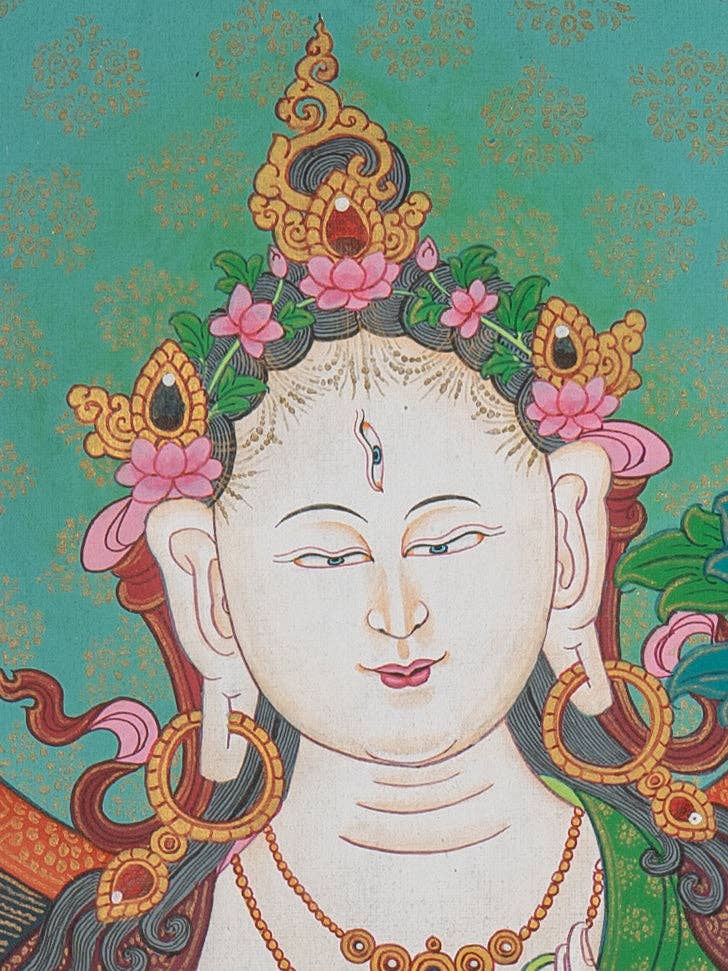 Lucky Thanka - Wholesale Tapestry/textile - White Tara – The Healing Goddess Thangka2