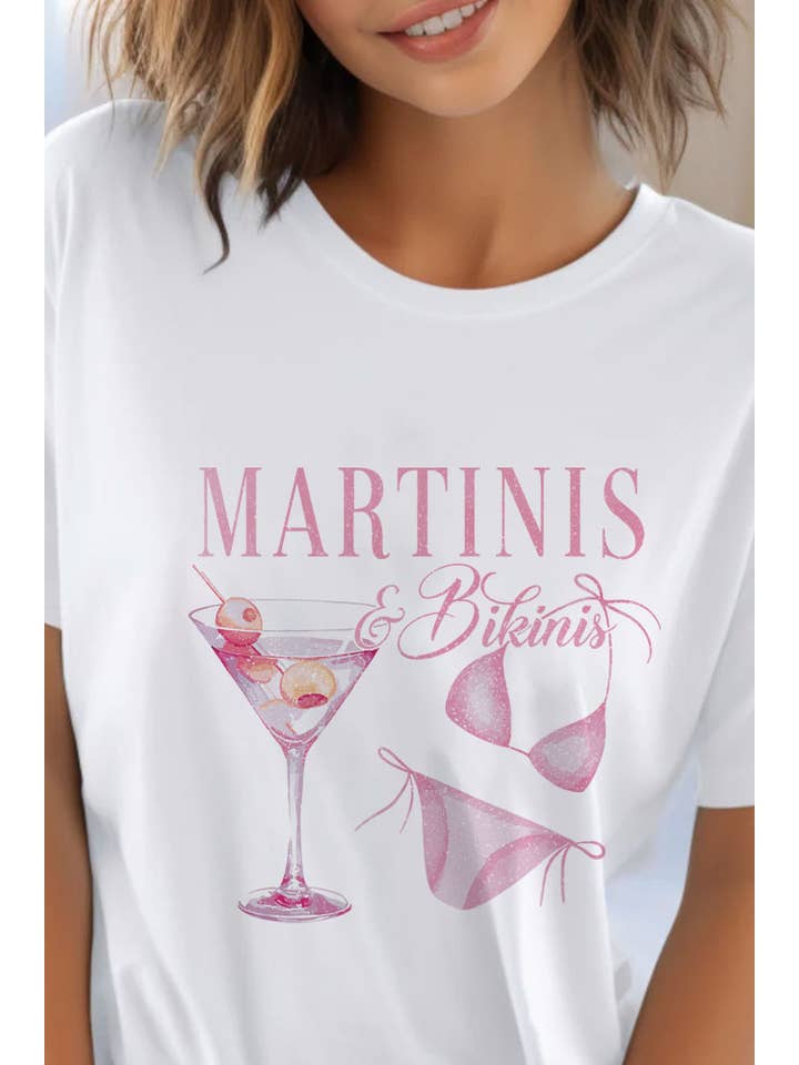 Top Avenue – wholesale T-shirts med screentryck – Dam – Martinis & Bikinis, Unisex T-shirt med rund hals