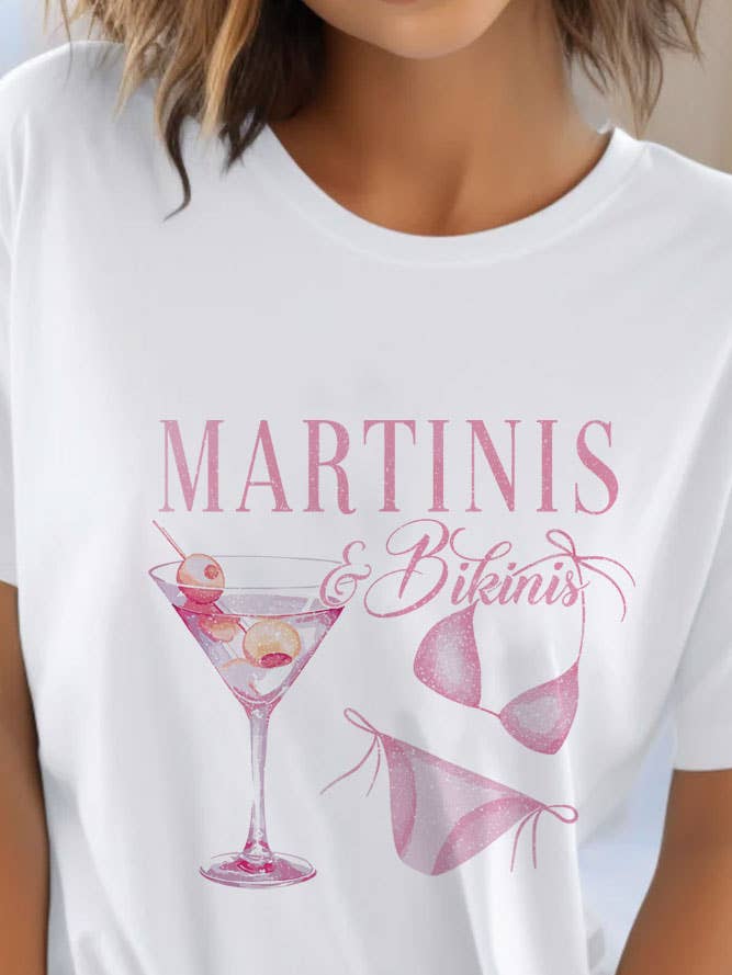 Martinis & Bikinis, Unisex Round Neck T-Shirt for wholesale by Top Avenue