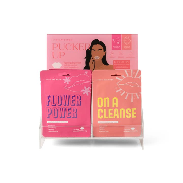 DM Merchandising - Wholesale Lip Treatment/Mask - Lemon Lavender Pucker Up Hydrogel Lip Mask Assortment1