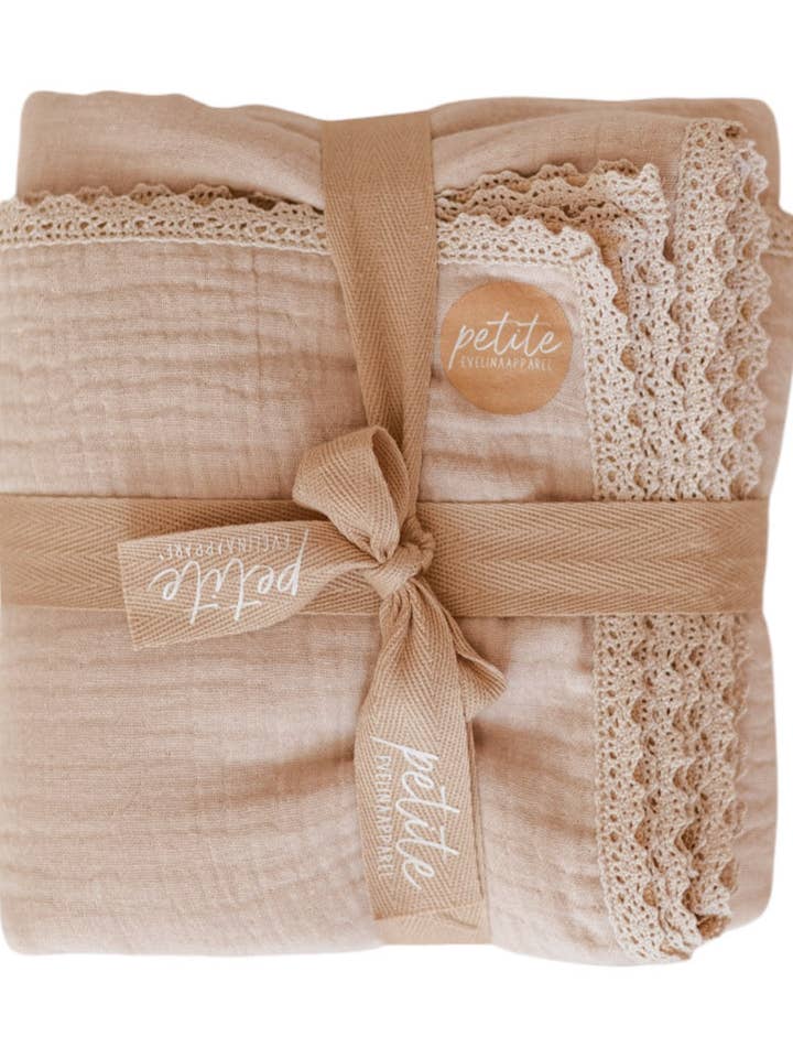 Baby Swaddle / Triple Layer Muslin - Beige for wholesale by PETITE EvelinaApparel