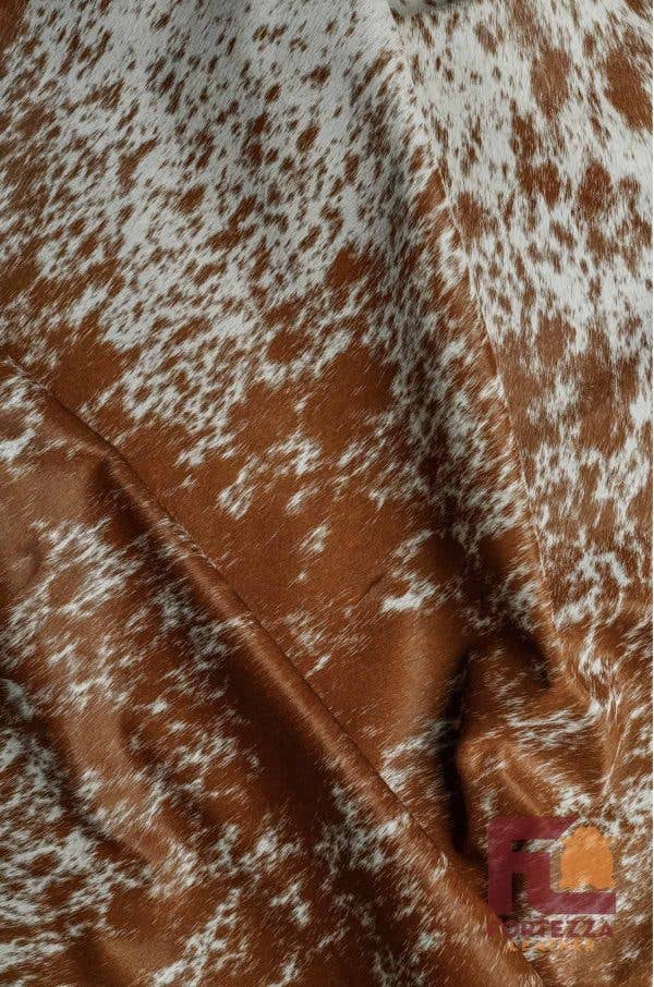 Fortezza Leather - Vente Tapis - Tapis en cuir de vachette Salt and Pepper, brun moucheté | Taille M, 5 pi x 73