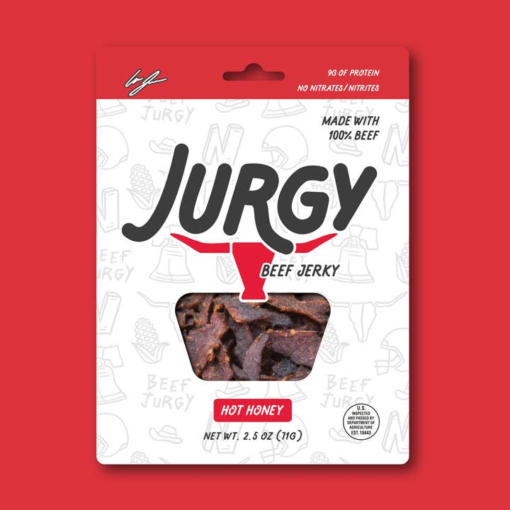 Hot Honey Jurgy Beef Jerky for wholesale by Jurgy