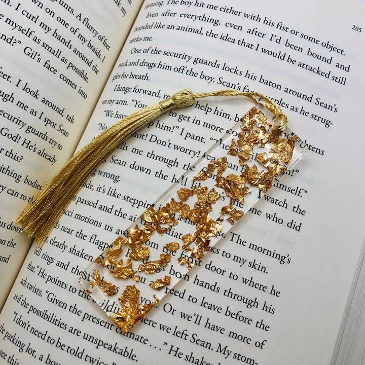 Sweet Heat Studios - Wholesale Bookmark - Gold Flake Mini Resin Bookmark
