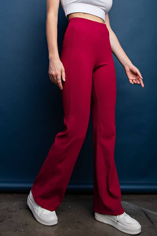 Sunday Morning - Vente Legging tendance – femme - P566237 Legging à côtes en nylon à jambes larges3