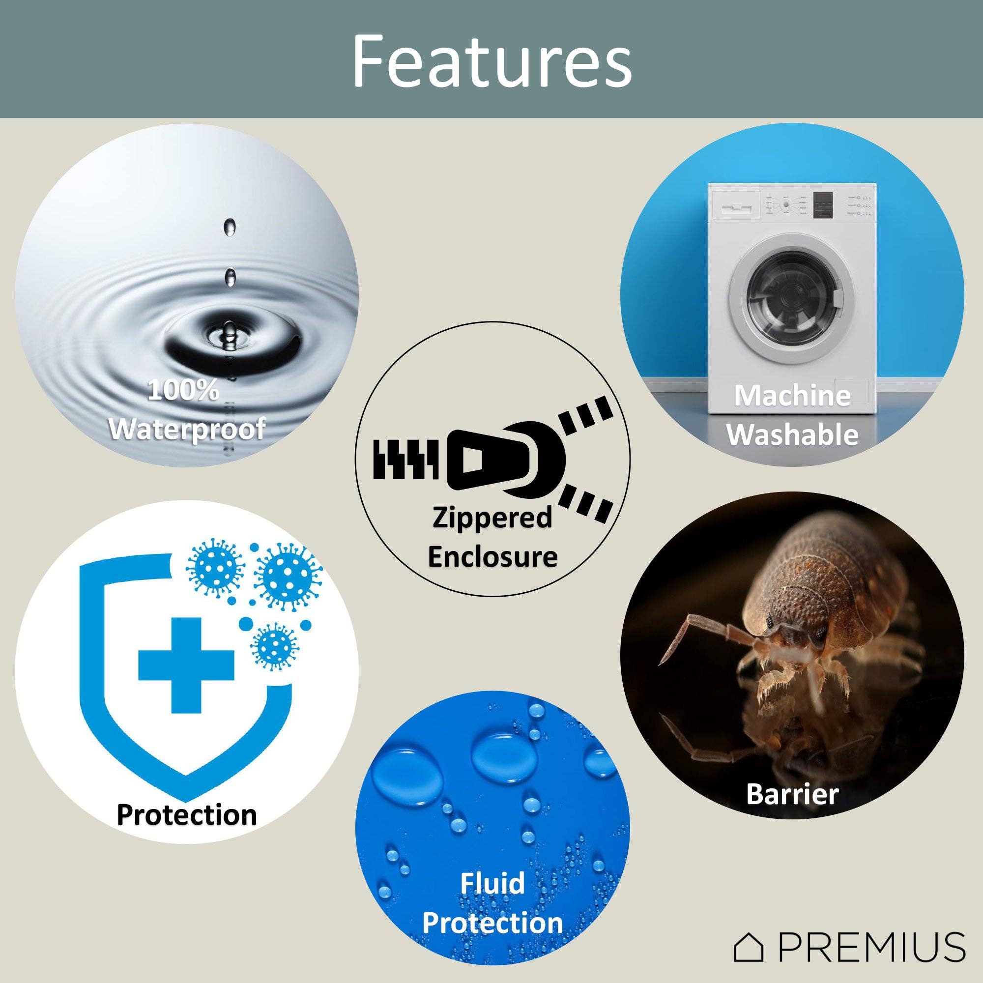 ShopBobbys - Wholesale Mattress Pad/Protector - Microfiber Hypoallergenic Waterproof Mattress Cover Protector Encasement, 16 Inches Deep2