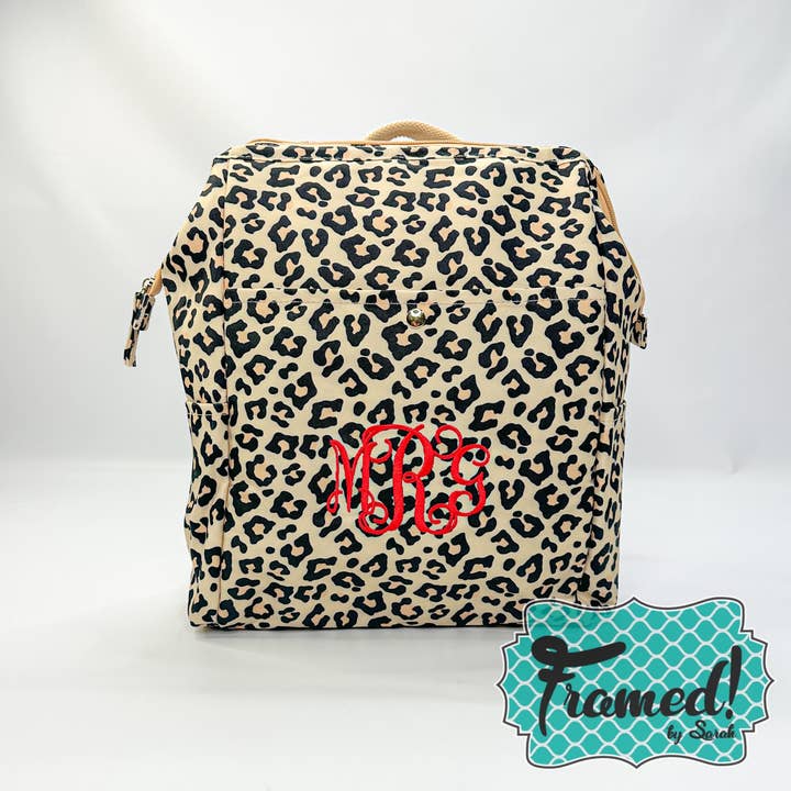 Framed By Sarah - Wholesale Cooler/Cooler Bag - Leopard Backpack Cooler