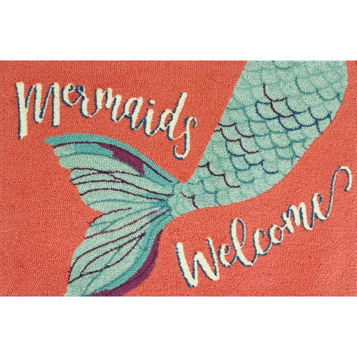 Decorium Living - Wholesale Door Mat - Mermaids Welcome Coral Rug /Doormat