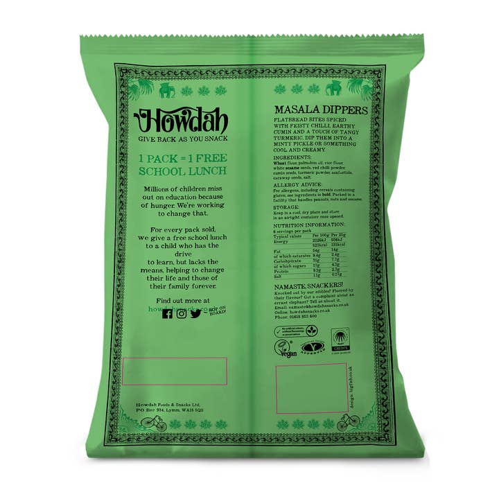 Howdah Snacks - Wholesale Chips - MASALA DIPPERS Flatbread Bites