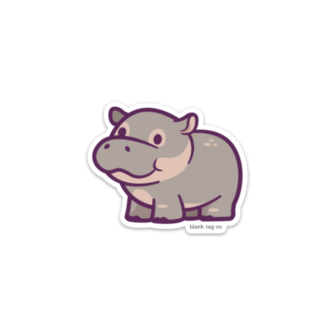 Blank Tag Co. - Waterproof Stickers - Wholesale Sticker - Blank Tag Co.®  Waterproof Sticker - Hippo0