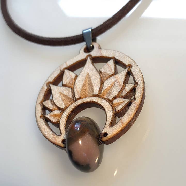 Lotus Necklace for wholesale by Grove Avenue Design