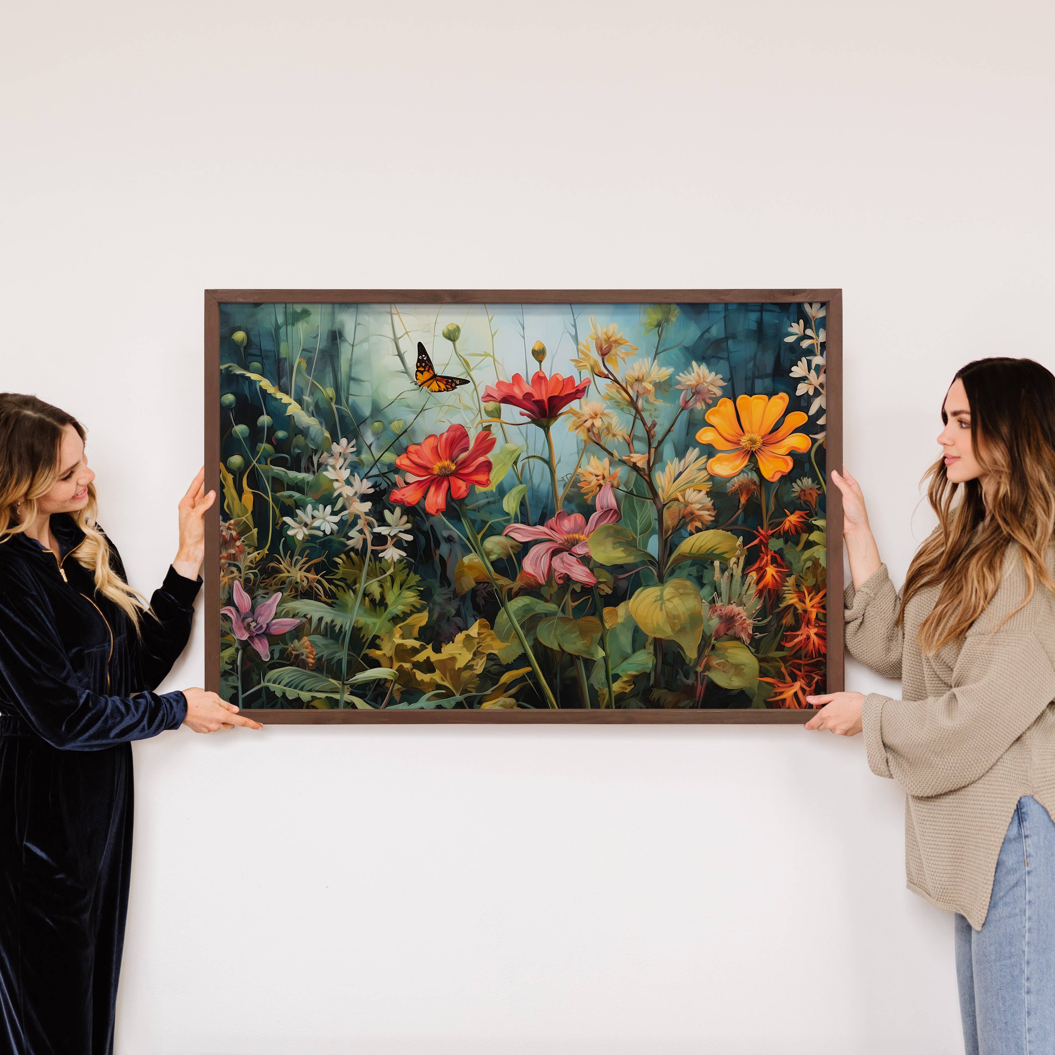 Hangout Home – wholesale Art print – Lush Garden - Nature Canvas Art - Wood Framed Floral Decor6