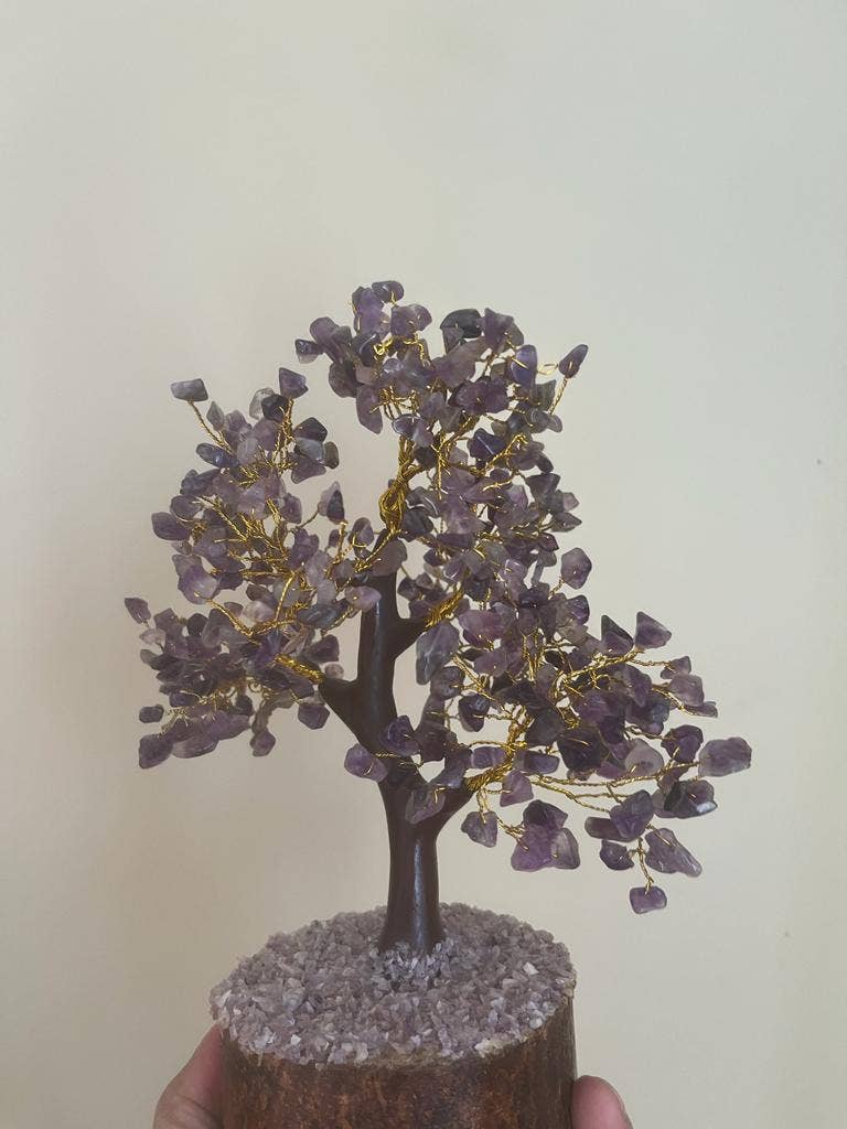 jiomind - Vendita all'ingrosso Decorazioni da tavolo - Albero di Cristalli di Ametista con 500 Pietre su Filo Dorato1