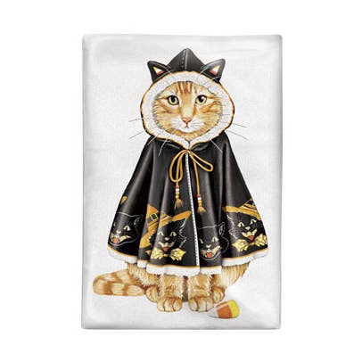 Halloween Cape Cat Bagged Towel for wholesale by Mary Lake-Thompson Ltd.