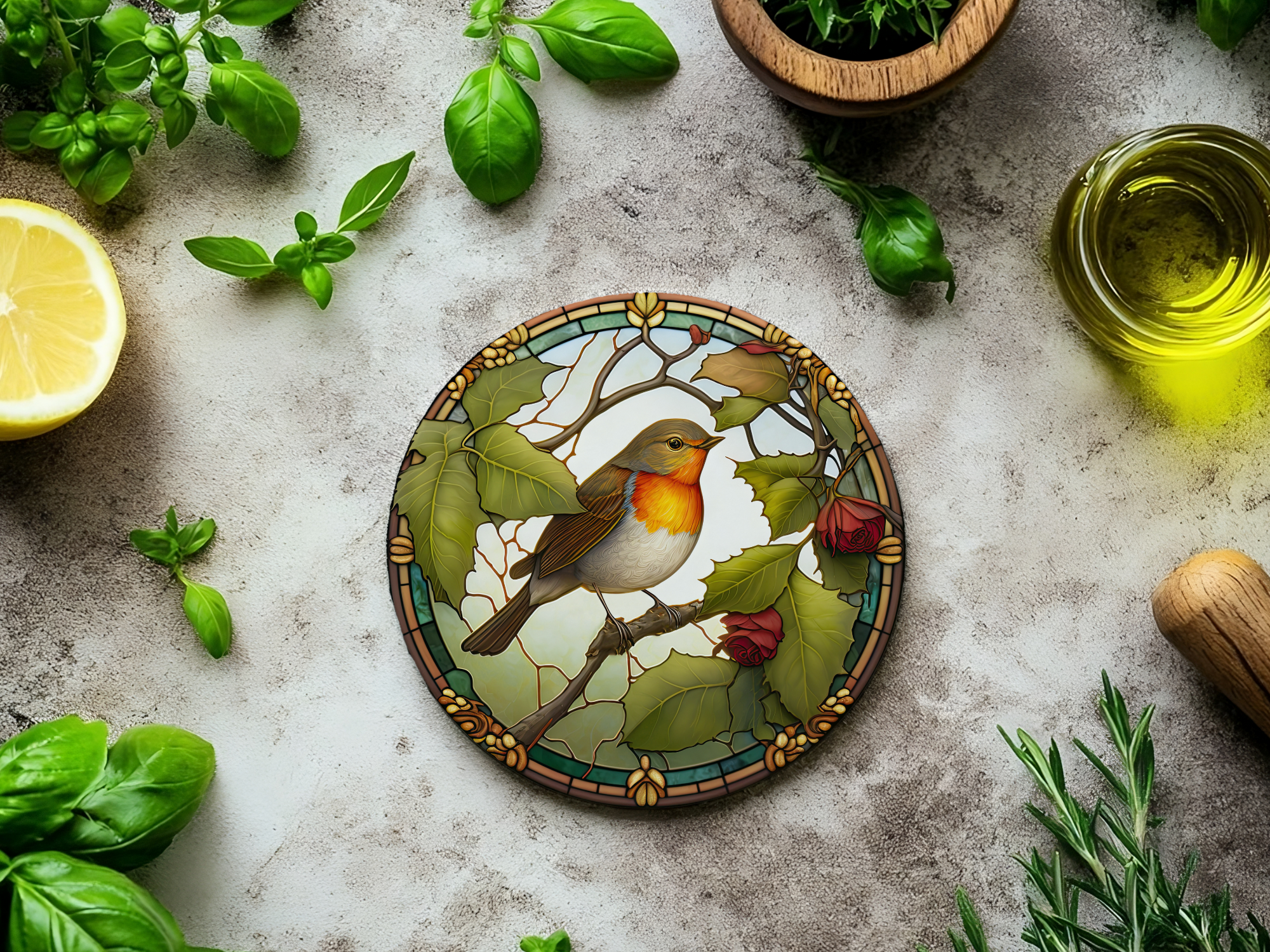Fernville Creations - Wholesale Coasters - Robin Coaster, Bird Lover Gift, Nature Home Decor9