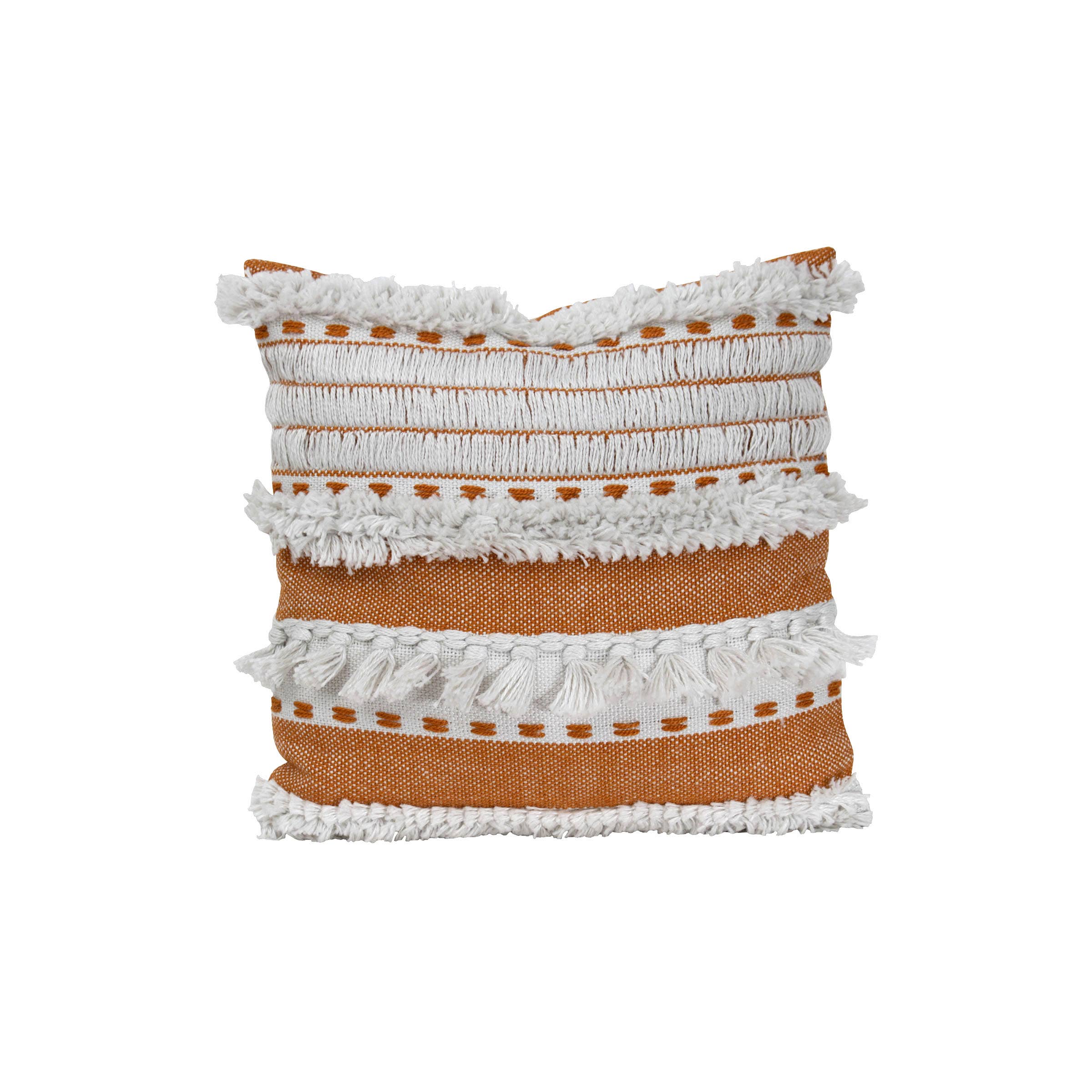 Foreside Home & Garden - Wholesale Throw/Decorative Pillow - SALE - Liza Orange Striped 18x18 Outdoor Filled Pillow Fall1