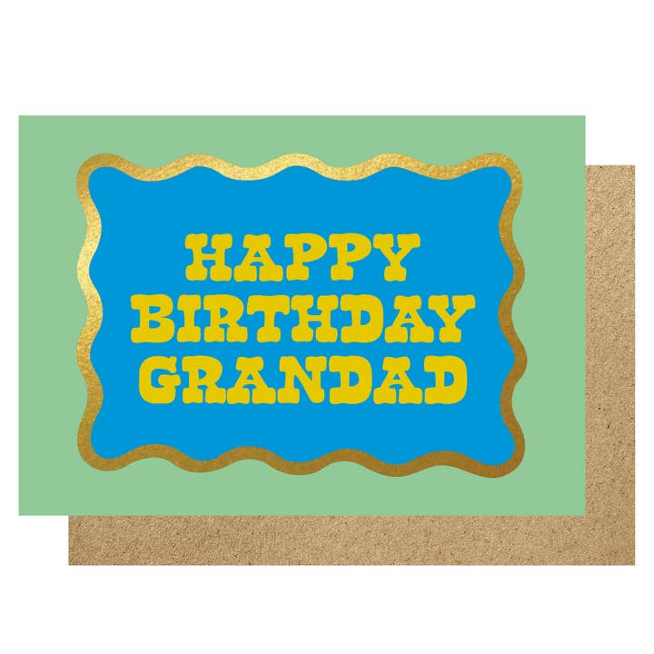 Happy birthday Grandad card for wholesale by Lucky Ink