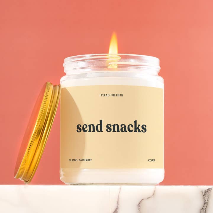 Hangry Humor Candle 9oz Soy Wax California CC013 for wholesale by I Plead the Fifth