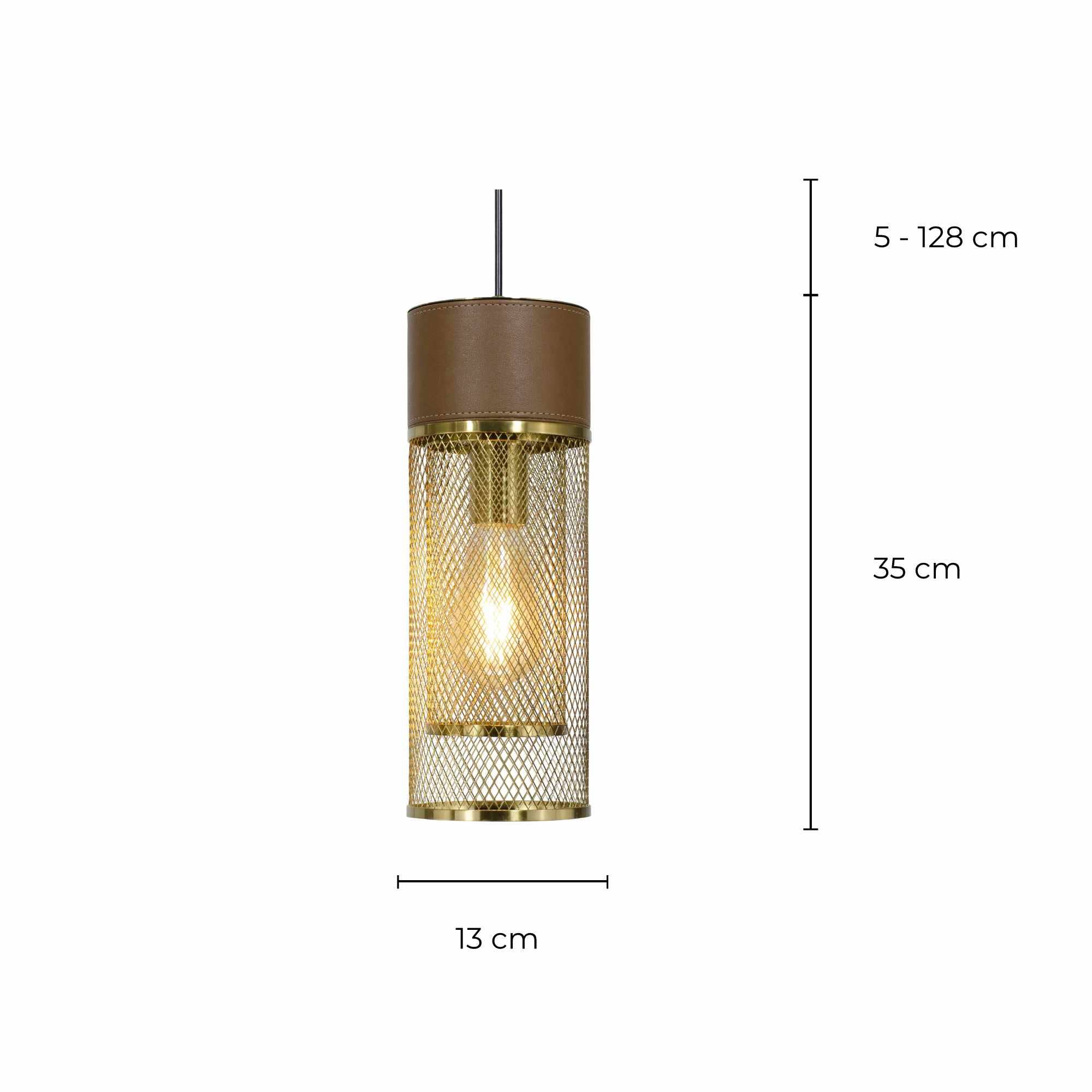 C-Création – wholesale Chandelier/hanging light – Acuero PM metal and faux leather suspension4