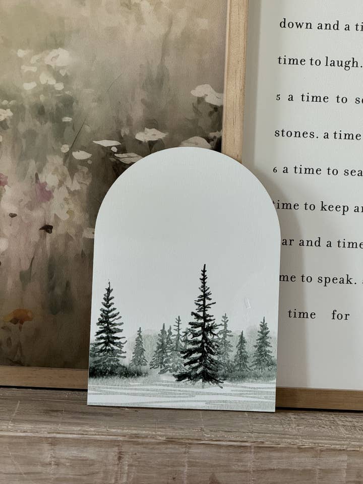Winter Tree Landscape, Arch | Christmas Decor for wholesale by Lily and Sparrow