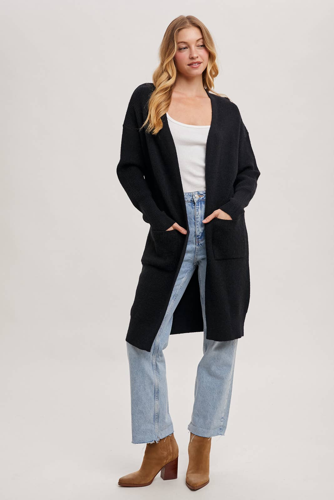 Bluivy – wholesale Cardigan – Women’s – RIBBED OPEN FRONT CARDIGAN7