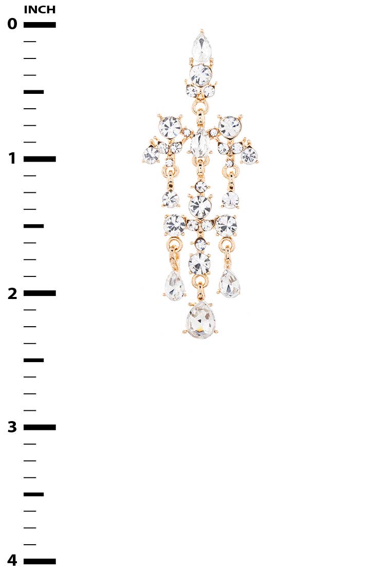 Artini Accessories – wholesale Dangle earrings – Crystal Bridal Chandelier Earrings2