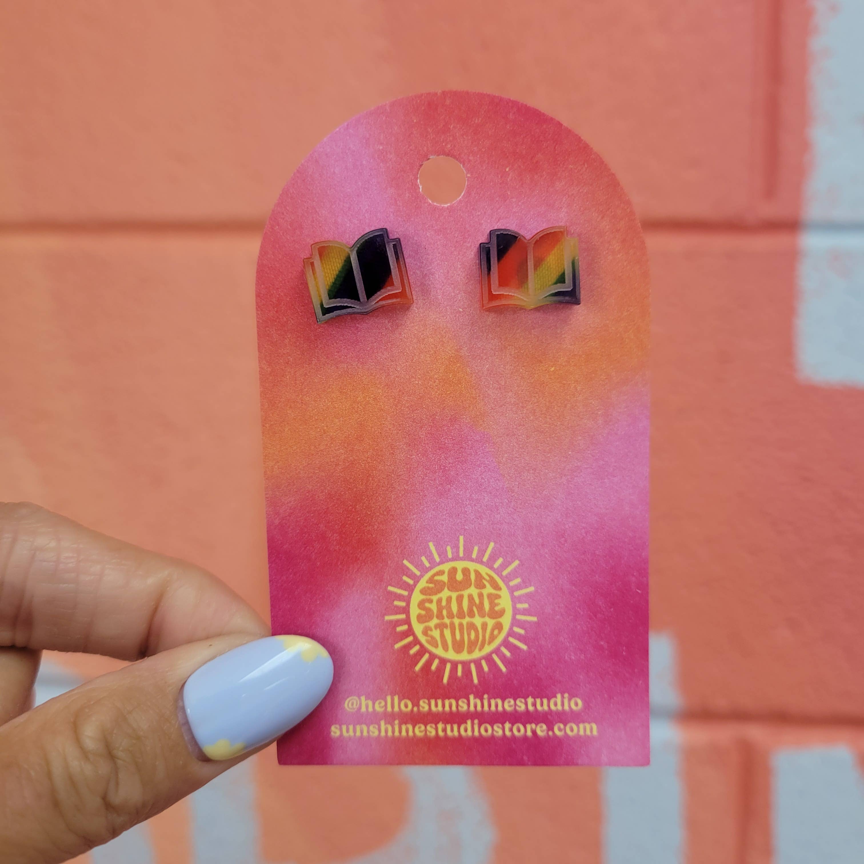 Sunshine Studio - Wholesale Stud/Post Earrings - Open Book Tiny Stud Earrings9