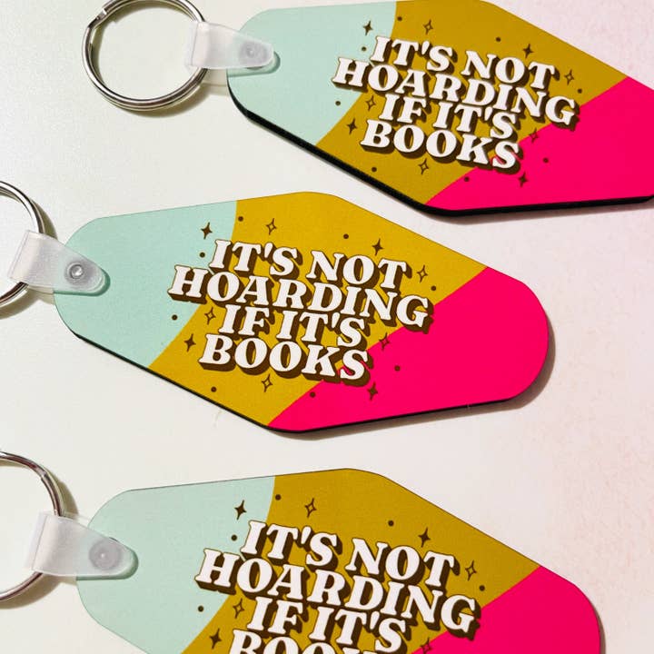 Sonny Rising - Wholesale Keychain - Unisex - Motel Style Keychain, It's Not Hoarding If It's Books