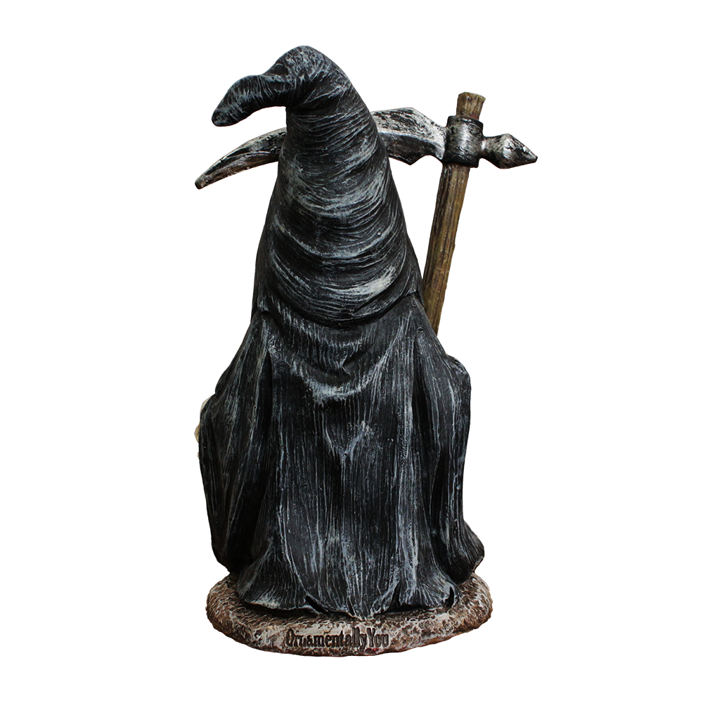 OrnamentallyYou – wholesale Dekorativ statyett – Grim Reaper Gnome-figur 7", gotisk ockult statydekor5