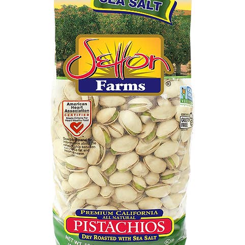 Setton Farms Pistachios, 16oz., Dry Roasted Sea Salted for wholesale by Setton Pistachio of Terra Bella