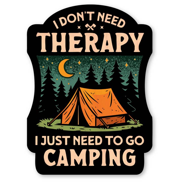 Mini Autocolante de Madeira - Emblema Terapia de Campismo por atacado de Morris Magnets