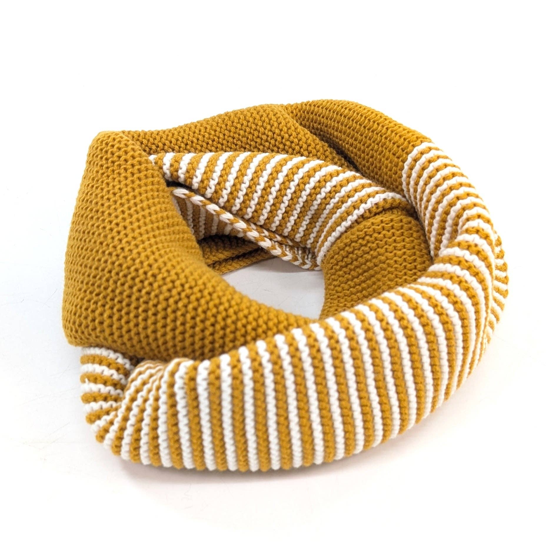 Black Ginger - Wholesale Scarf - Women's - Pandji - Half & Half Double Snood - Mustard5