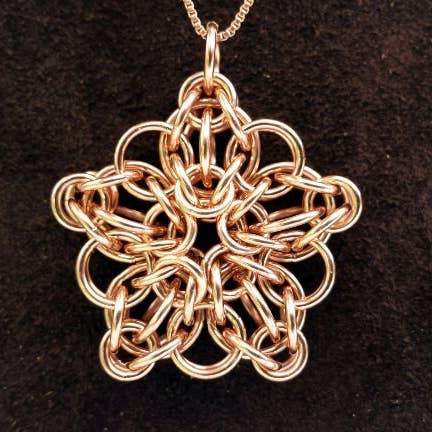 Dave Cain Fine Jewelry - Wholesale Pendant/Charm Necklace - Celtic Star Chainmail Pendant - Small