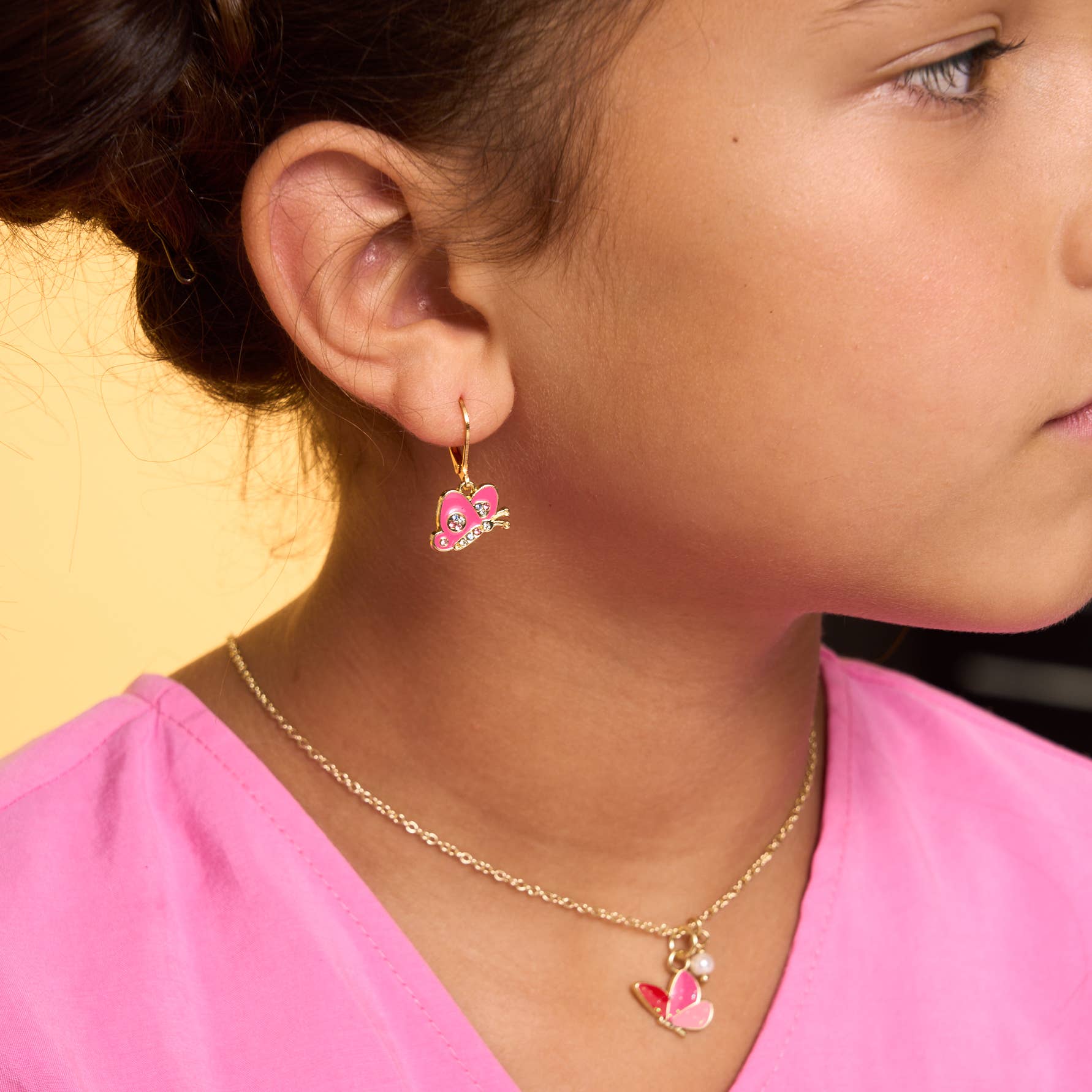 Girl Nation - Wholesale Hangende/ronde oorbellen - Kristallen Vlinder | Leverback Oorbel Hangers6