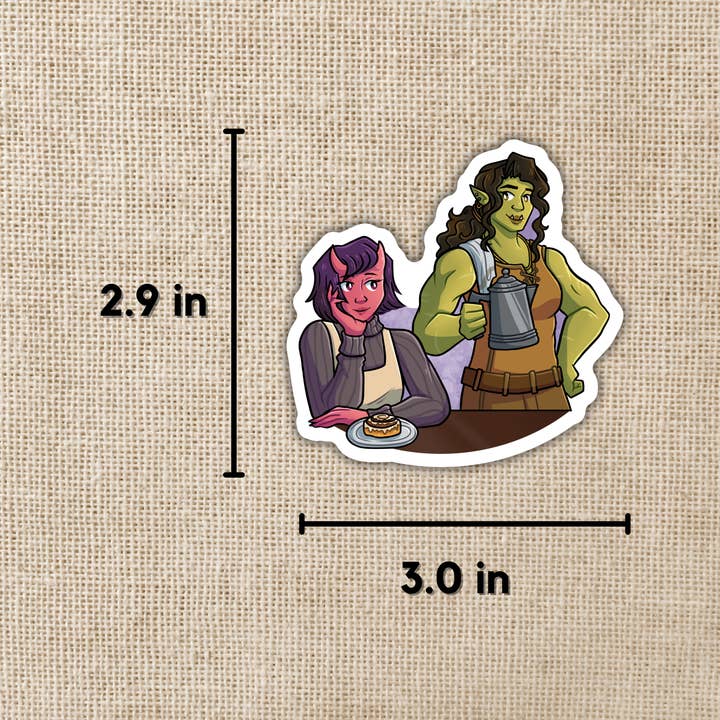 Kingdom of Threads - Wholesale Sticker - Viv & Tandri Sticker | Legends & Lattes1