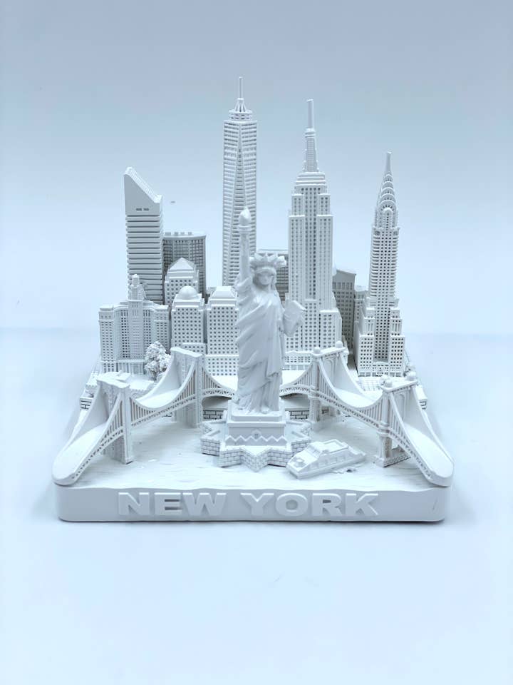 New York Square Skyline 3D-modell Vit för wholesale av ZIZO USA INC