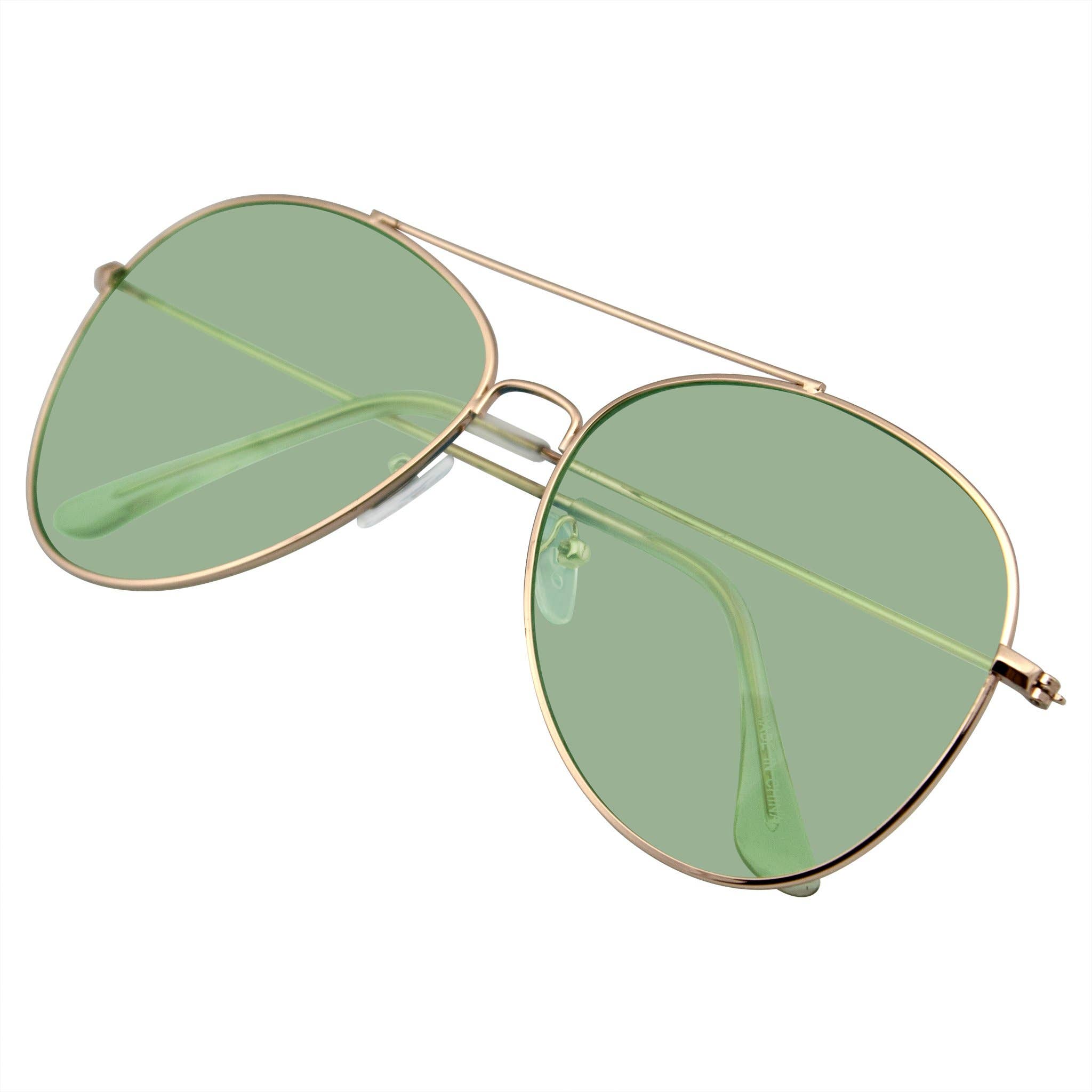 Emblem Eyewear - Wholesale Sunglasses - Unisex - Sunglasses Mens Womens Color Tinted Lens Color Tone Retro8