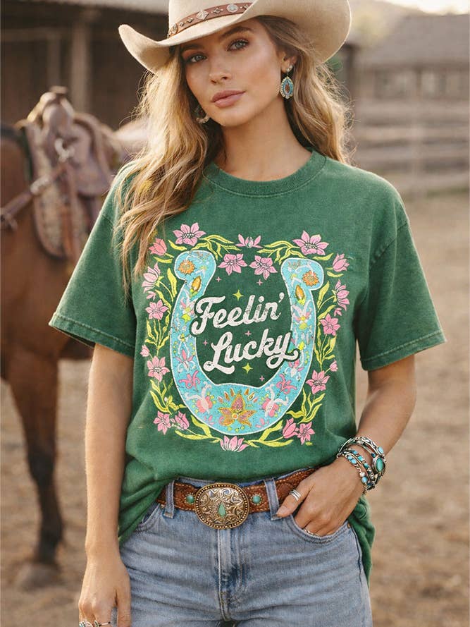 T-shirt Fer à Cheval Porte-Bonheur pour la vente par Sweet Claire