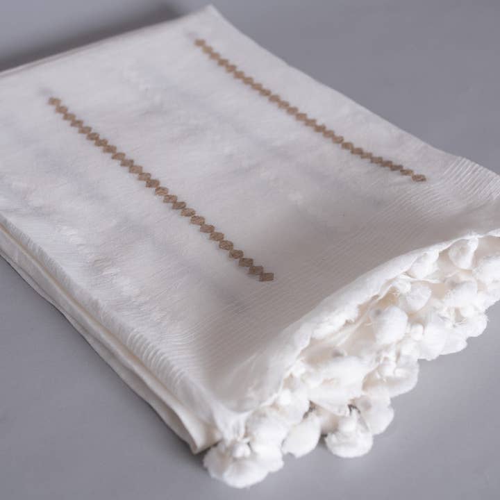 Storie – wholesale Scarf – Women's – Dupatta Shawl, White Ghicha3