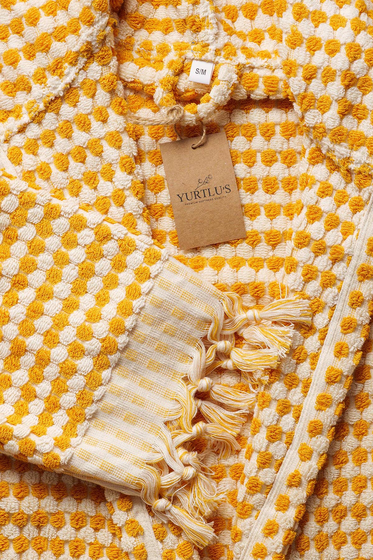 YURTLUS - Wholesale Robe - Women's - Unique 100% Cotton Pockets Bathrobe, Bubble Handwoven Robe18