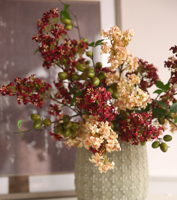 ACNITE(We cover U.S. import duties) - Vente Fleurs artificielles - Fleur artificielle de lilas d'automne pour décoration intérieure et mariage6