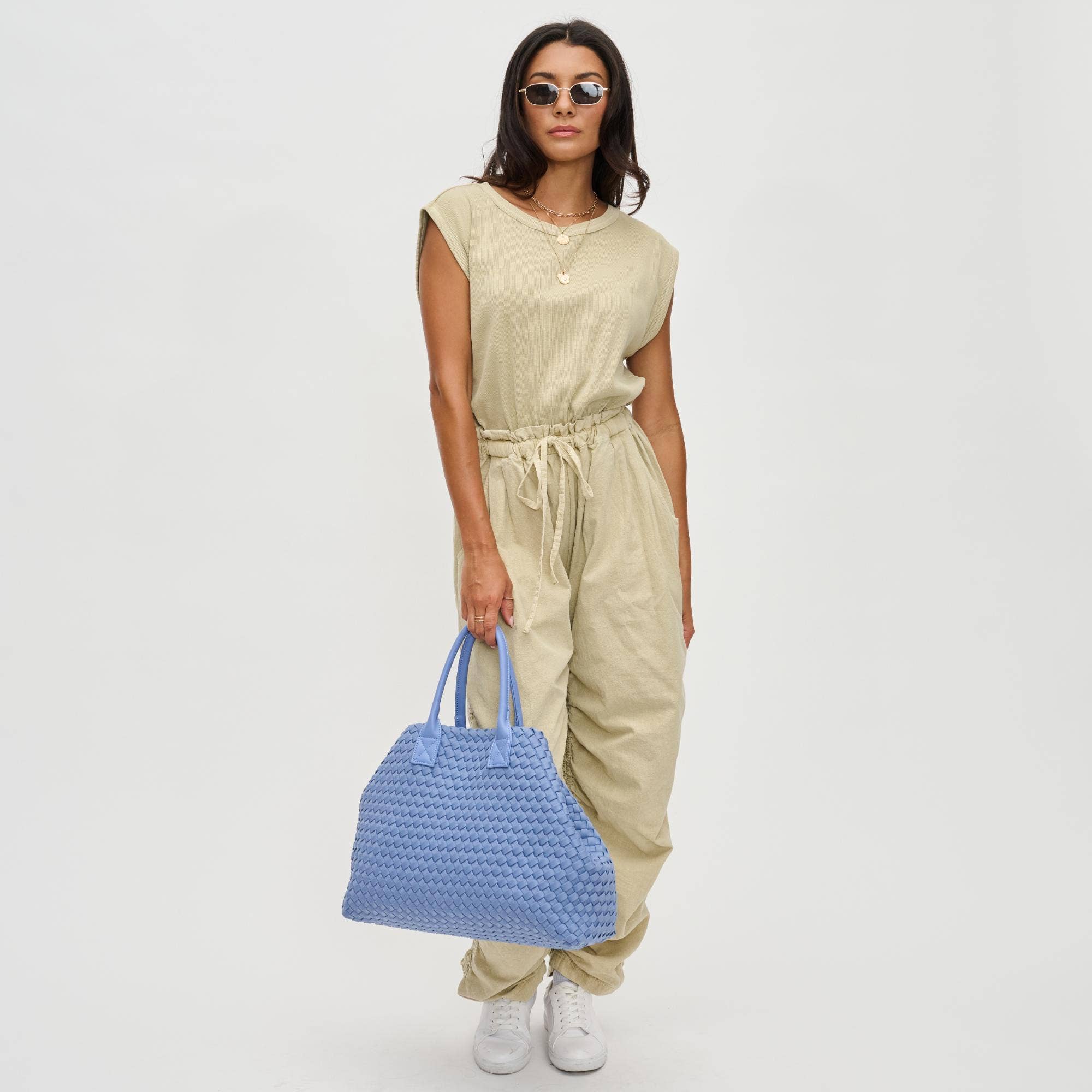 Urban Expressions – Großhandel Tragetasche – Damen – Ithaca Tote aus gewebtem Neopren mit veganem Lederhenkel50