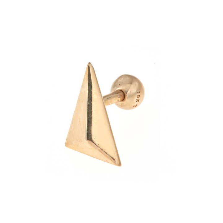 10kt Solid Gold | Helix Piercing | Tragus earring | Cartilage Earring | Triangle Helix | Helix Earring | Minimalistic Jewelry for wholesale by Zahav Jewelry