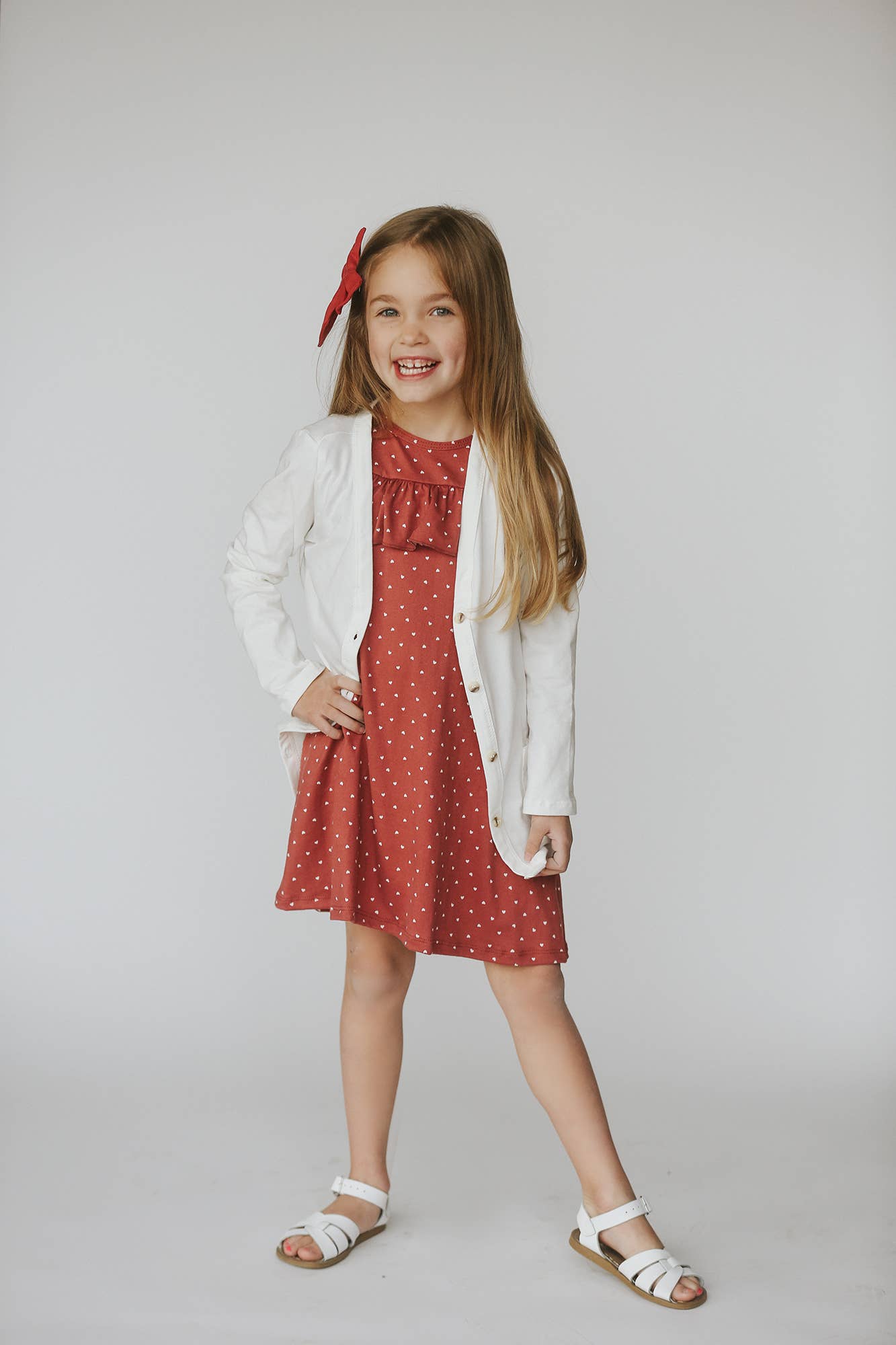 Navy Fields – Engroshandel Kjole - Børn – Posey Mauve Heart Kjole5